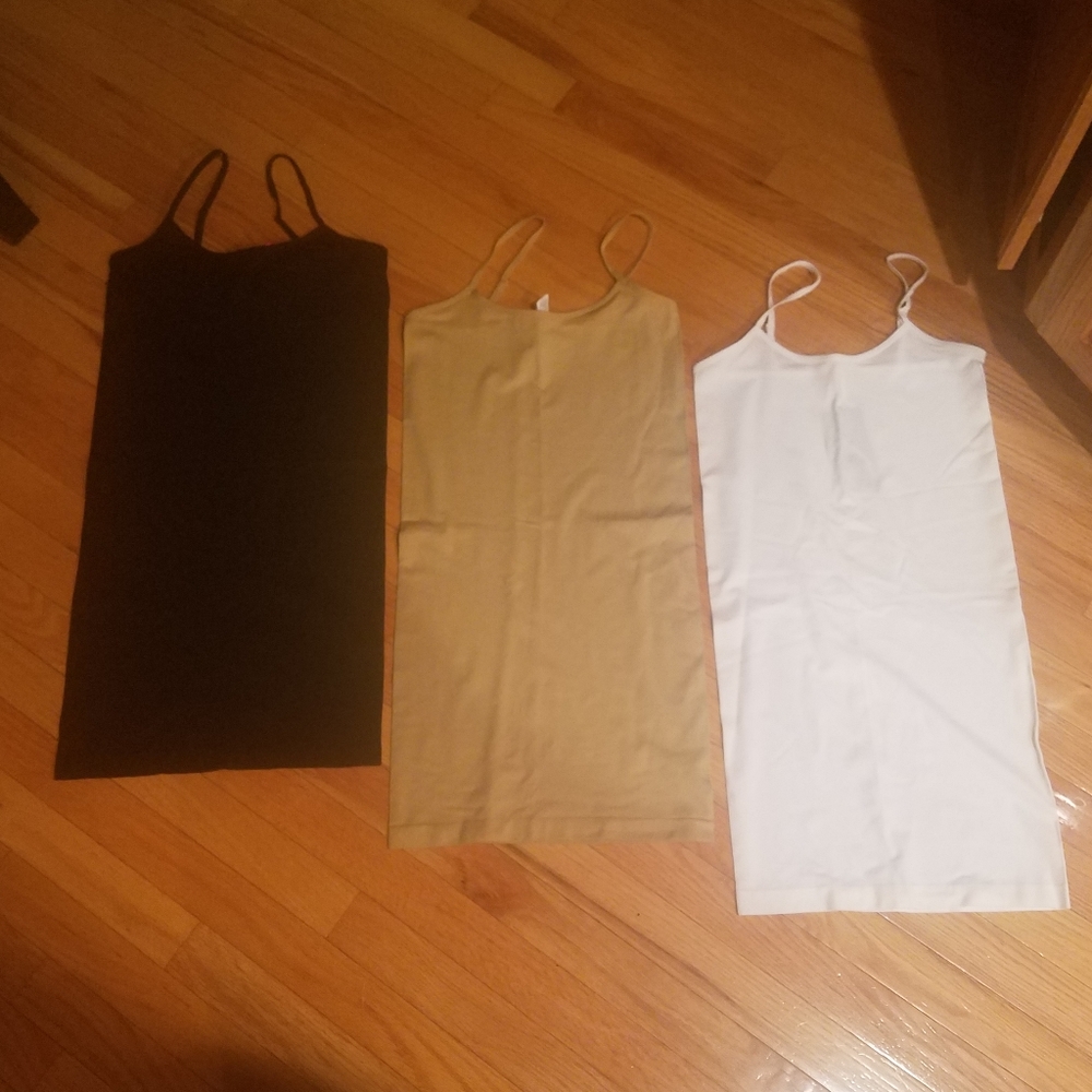 Black, white, and nude slips free size